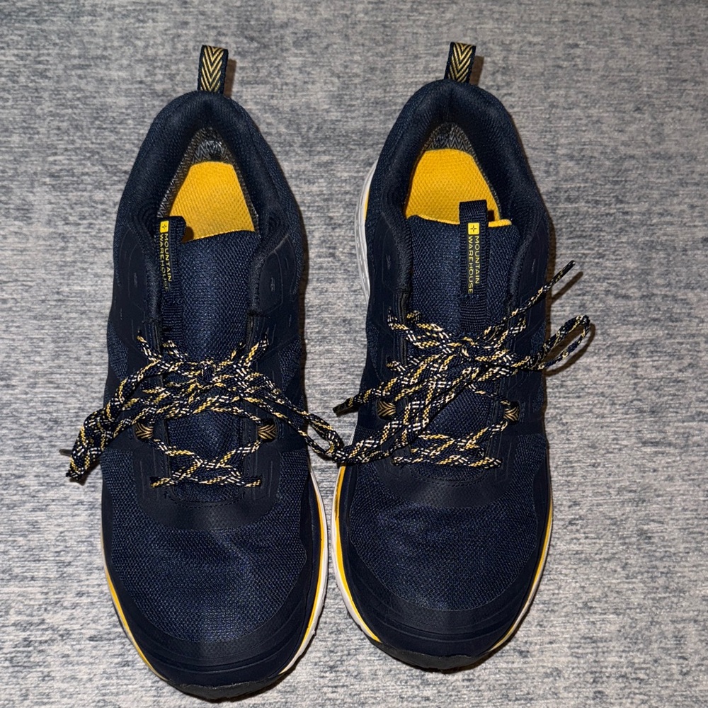 Men’s Mountain Warehouse Waterproof Black and Yellow Athletic Shoes